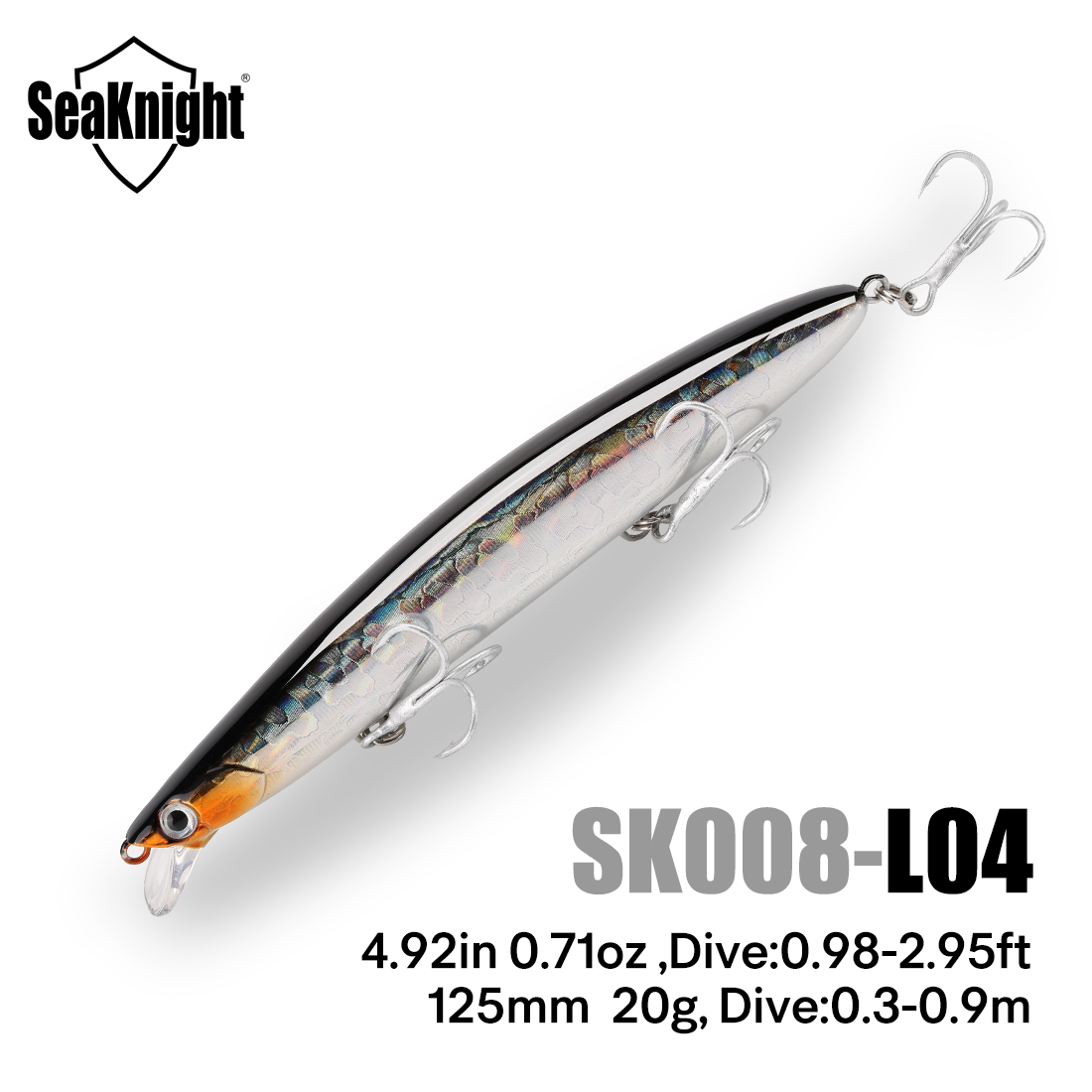 Fishing Equipment Brands - เหยื่อตกปลา SeaKnight รุ่น 08 Minnow แบบจมน้ำ