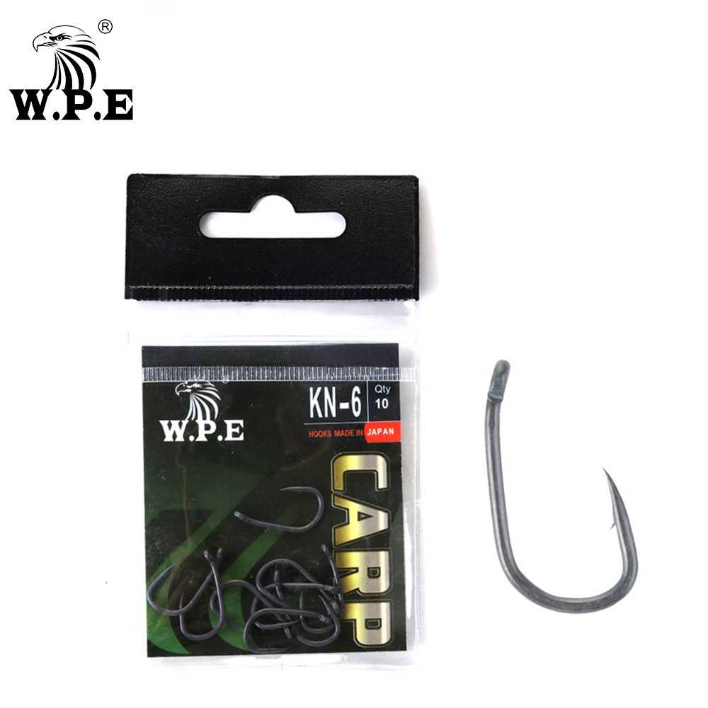 Fishing Equipment Brands - W.P.E ยี่ห้อ 30 ชิ้น/ล็อตเคลือบตะขอตกปลาคาร์บอนสูง 4 #