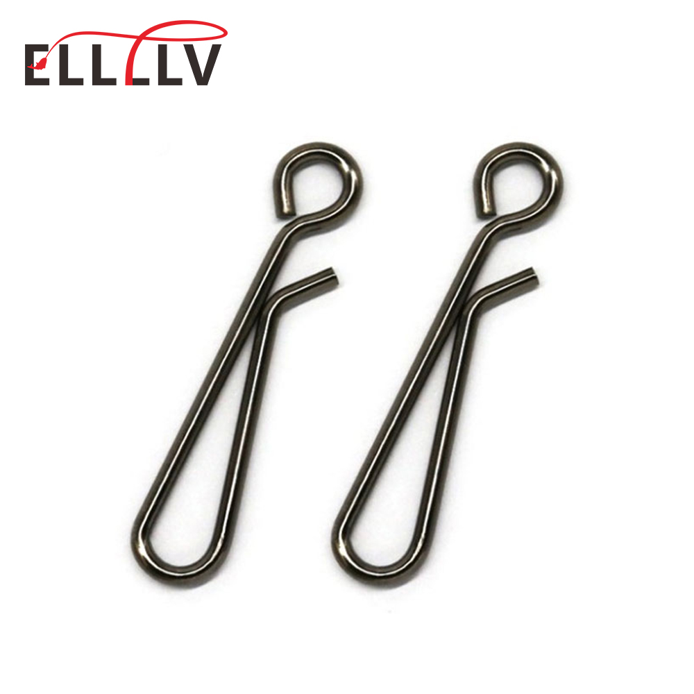 Fishing Equipment Cheap - 100 ชิ้นตกปลาน้ําเค็มสแตนเลสเปิดตา Hangling Snap Quick Change