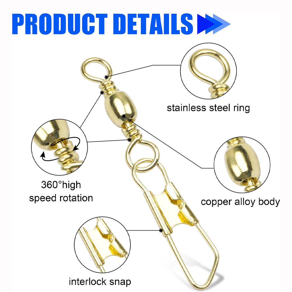 50ชิ้นเดือยตกปลาทองพร้อมตะขอตก - Fishing Equipment Cheap บทวิจารณ์และราคา