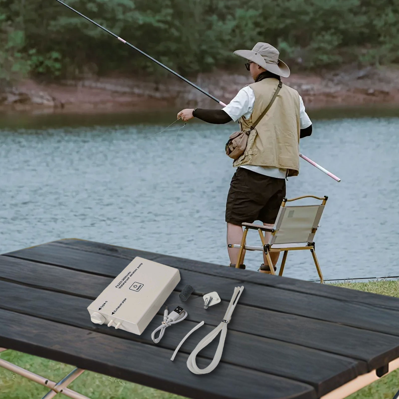 ปั๊มออกซิเจน 14*6*2.2 ซม. ปั๊ม - Fishing Equipment Brands บทวิจารณ์และราคา